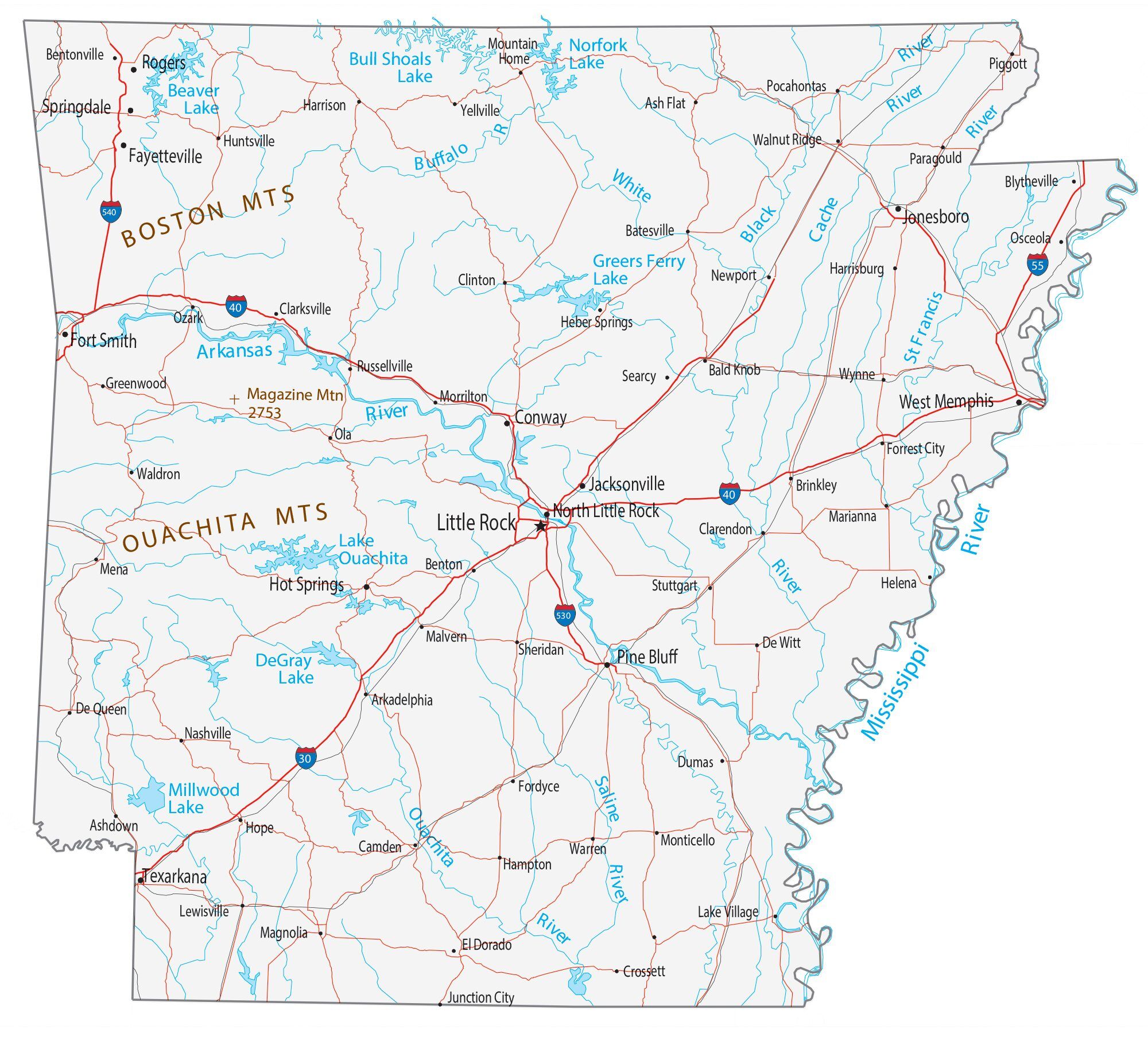 Arkansas Map