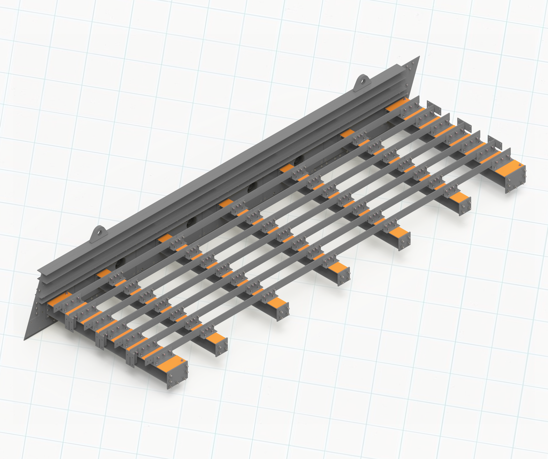 Conn-Weld modular deck frame cross member concept